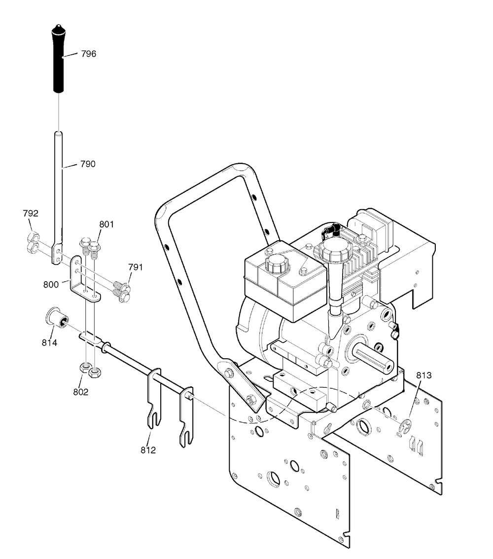 Shift Yoke Diagram and Parts List for 1695372-6240900X43 2007 Briggs and Stratton Snow Blower